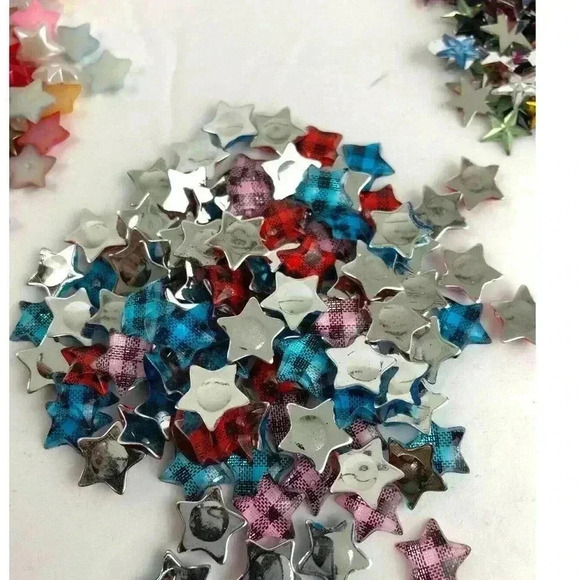 150 pc Stars Mixed Lot Resin Flatbacks Cabochon Kawaii Assorted Designs NEW - Picture 2 of 8